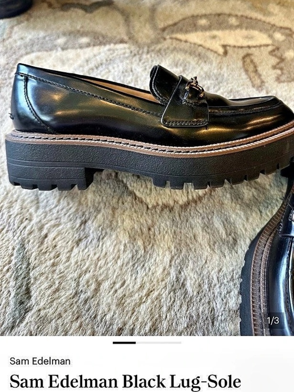 Sam Edelman Laurs Lug Sole Loafer Black